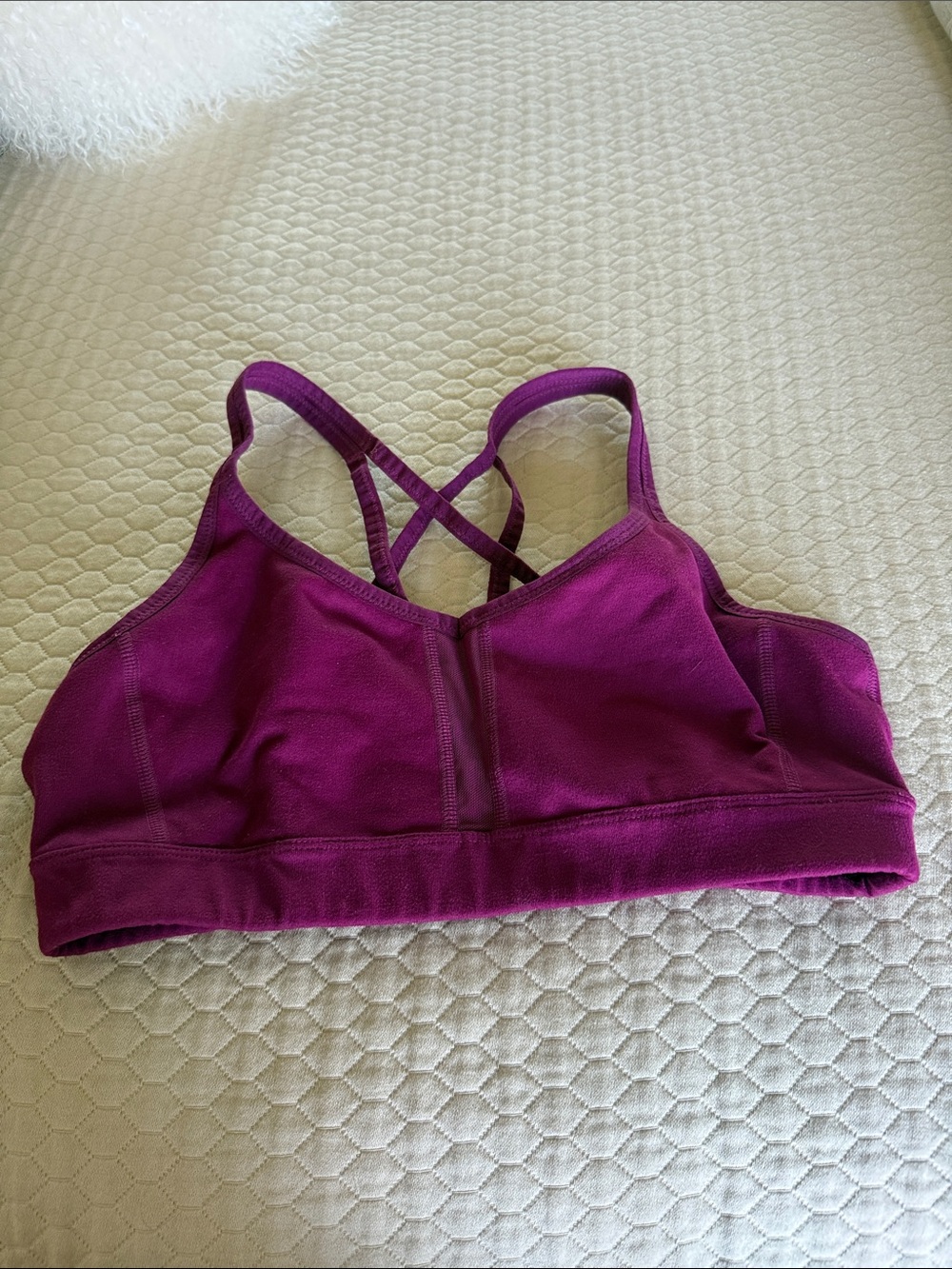 Zella Deep Plum Crossback Sports Bra